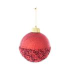 Bolas de Natal - Glitter Vermelho - 8 cm - 6 unidades - Cromus - Rizzo