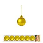 Bolas De Natal Lisa Dourada Com 7 Unidades Decoração Natal