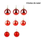 Bolas De Natal Luxo Enfeite De Natal Kit 8 bolas de Natal para arvore de natal