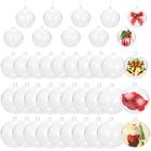 Bolas de Ornamentos Preenchíveis Qiuttnqn (40 Unidades) - Plástico Transparente