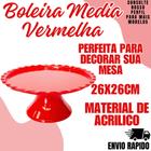 Boleira Media Vermelho Enfeite Bolo Decoraçao Festa Eventos