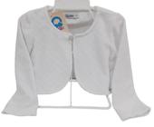 Bolero Casaquinho Plush Luxo Bebê Menina Branco Zafielo 501