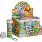 Bolha Sabão Zoo Animais Baby 12u Lembrancinha Com Jogo Tampa