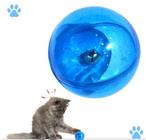 Bolinha Acrilica Glitter com Guizo Azul para Gatos
