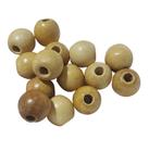 Bolinha De Madeira Natural Conta Artesanato Olho 27 mm
