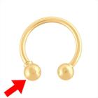 Bolinha Para Piercing Ferradura Em Ouro 18k