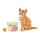 Bolinhas Com Guizo Bola Plástica Brinquedo Para Gatos Pet 12 Unidades - Napi