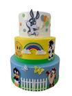 Bolo fake baby looney tunes - 3 andares - Catavento