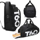 Bolsa Academia Fitness Esporte Viagem Impermeável Mochila Cor Preto