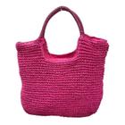 Bolsa Artesanal Palha Natural Redonda Praia Piscina Casual