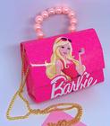 Bolsa Bolsinha Infantil Mini Bag Pérola Alça Corrente Princesas Disney Barbie Frozen Sofia Minnie Lol Moda Blogueirinha