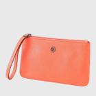 Bolsa carteira clutch 263 CORAL em couro 100%