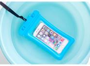 Bolsa Case Protetora saco Impermeável Prova D'agua para celular praia -azul claro