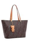 Bolsa chenson feminina tote monograma fun 3483477 marrom