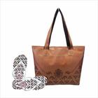 Bolsa Chinelo Feminino Arabesco Marrom Magicc Bolsas