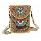 Bolsa De Celular Miçangas Artesanal Hippie Tiracolo Colorida