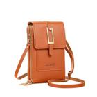 Bolsa de Couro PU Vertical Mini Flap Crossbody