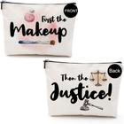 Bolsa de Maquiagem Blue Leaves Lawyer - Presente de Formatura para Mulheres