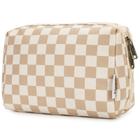 Bolsa de maquiagem Narwey Checkered Travel Cosmetic Organizer