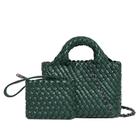 Bolsa de ombro OUYGZOU, bolsa de tecido para mulheres, verde escuro, material vegano