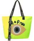Bolsa de Praia Feminina Palha Ombro Grande Quadrada Casual Pisicna Moderna Alta Qualidade Semi Impermeável Sofisticada