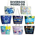 Bolsa De Praia Grande em Lona com Diversas Estampas