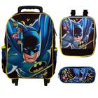 Bolsa de Rodinha Infantil com Lancheira Batman Aula Toys 2U