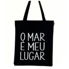 Bolsa Ecobag 100% algodão Black estampa MAE É MEU LUGAR