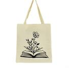 Bolsa Ecobag 100% algodão Estampa LIVRO FLOWER