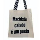 Bolsa Ecobag 100% algodão MACHISTA CALADO (xadrez)