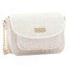 Bolsa Elegante Com Textura Feminina Chenson 84741 Off White