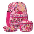 Bolsa Escolar Feminina de Costas Barbie Resistente Aulas