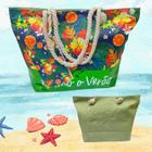 Bolsa Estilosa Estampada Praia e Piscina Dupla Face