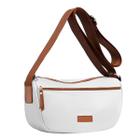 Bolsa Feminina Casual Alça Transversal Moderna Lateral Média Espaçosa Trote Crossbody Leve Passeio Blogueira Tendência