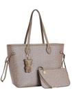 Bolsa Feminina Chenson Basic Monograma Ombro 83827 - Natural