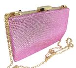 Bolsa feminina clutch brilho pedraria strass festa premium