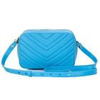 Bolsa Feminina Clutch Transversal Borracha Bag Tiracolo Blogueira Azul