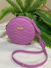 Bolsa Feminina Crossbody Redonda, Mariana, Lilas!