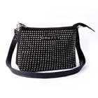 Bolsa Feminina Dhaffy Transversal Com Strass Preto