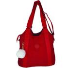 Bolsa Feminina Em Nylon Tactel + Chaveiro 1990 Vermelho