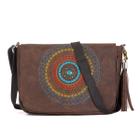 Bolsa Feminina Mandala Bordada Tiracolo Transversal Elegante Completa Alice Monteiro