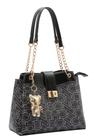 Bolsa Feminina Passeio-Casual Ombro Monograma 84152 - ( Preto/ Marrom/ Off White)