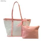 Bolsa Feminina Sacola Transparente com Organizador / Necessaire e Lenço 8504 - H2 Bolsas