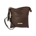 Bolsa Feminina Transversal Café Compacta Abc Bags 6008