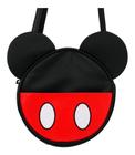 Bolsa Feminina Transversal Circular Rosto Mickey Disney