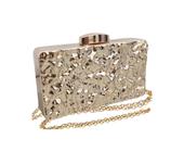 Bolsa Festa Clutch Metal Dourada Casamentos Madrinhas Baladas