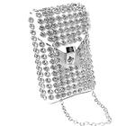 Bolsa Festa Clutch Porta Celular Off White Com Strass - New Fashion