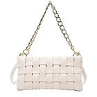 Bolsa Festa Feminina Trançada Off White Alça Estilo Corrente