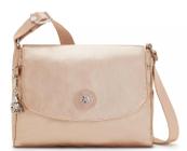 Bolsa Kipling Tamia Transversal Gold Charm Metalica