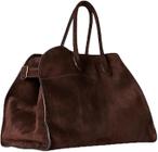 Bolsa Kurava Brown Suede Tote Hobo Bag para mulheres 2024